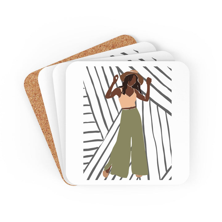 Coaster Set of 4 for Drinks Say it Soul - its Her Groove Thing Positive