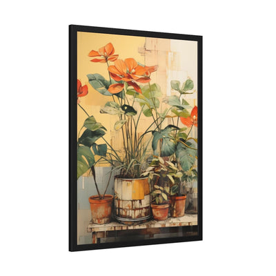 Contemporary Botanical Art Print - Earthy Rustic Potted Plants - Decorative |