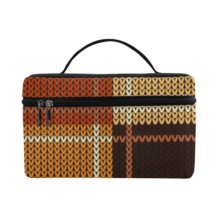 Cosmetic Bag Checker - Brown Travel Case - Bags | Cosmetic Bags