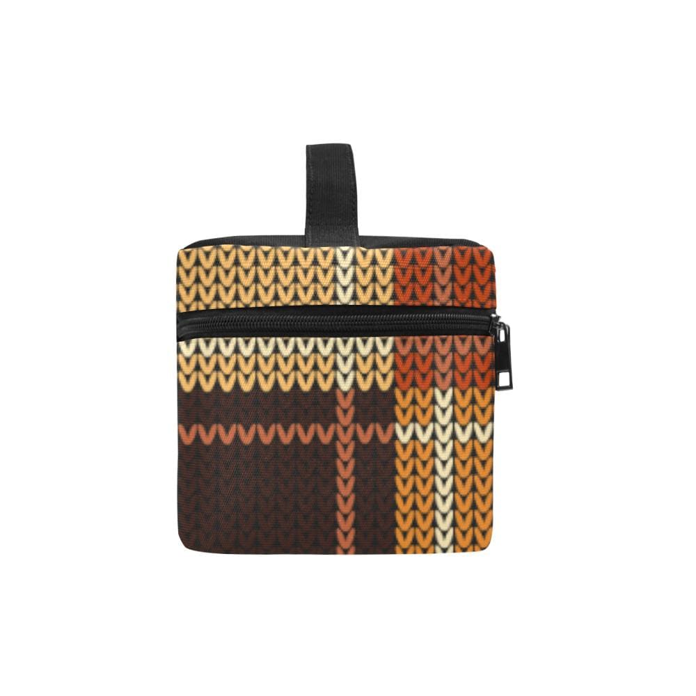 Cosmetic Bag Checker - Brown Travel Case - Bags | Cosmetic Bags