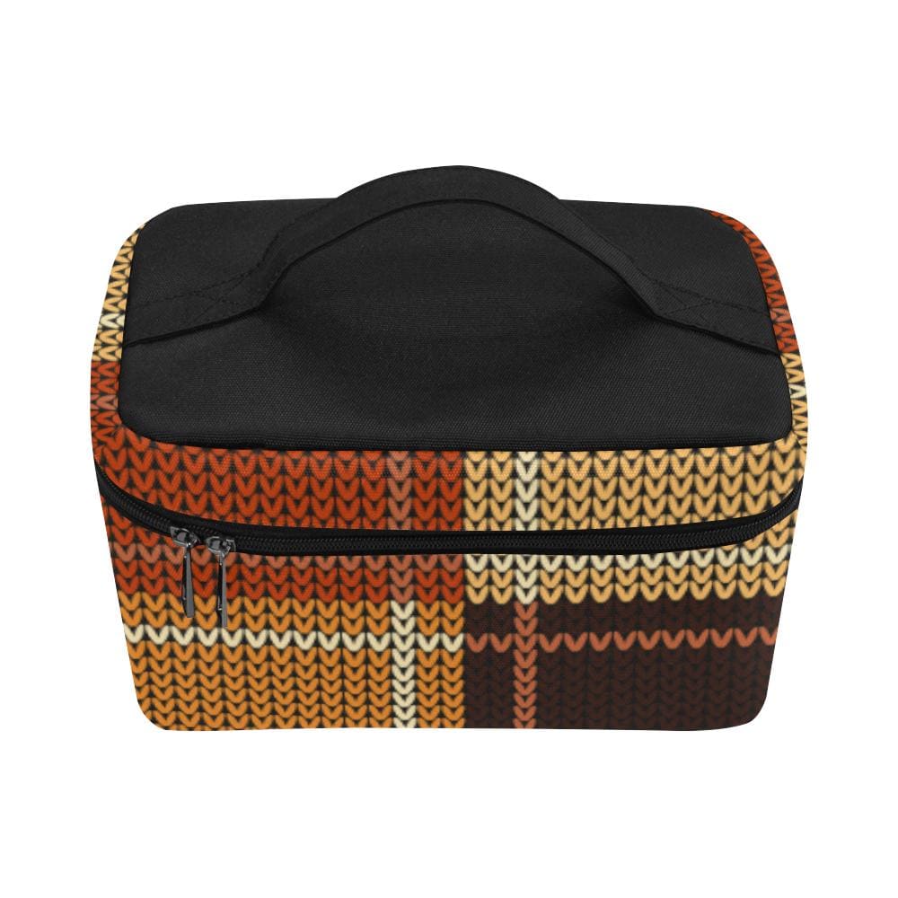 Cosmetic Bag Checker - Brown Travel Case - Bags | Cosmetic Bags