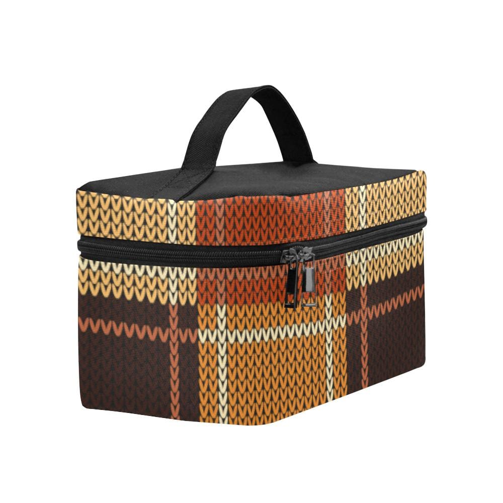 Cosmetic Bag Checker - Brown Travel Case - Bags | Cosmetic Bags