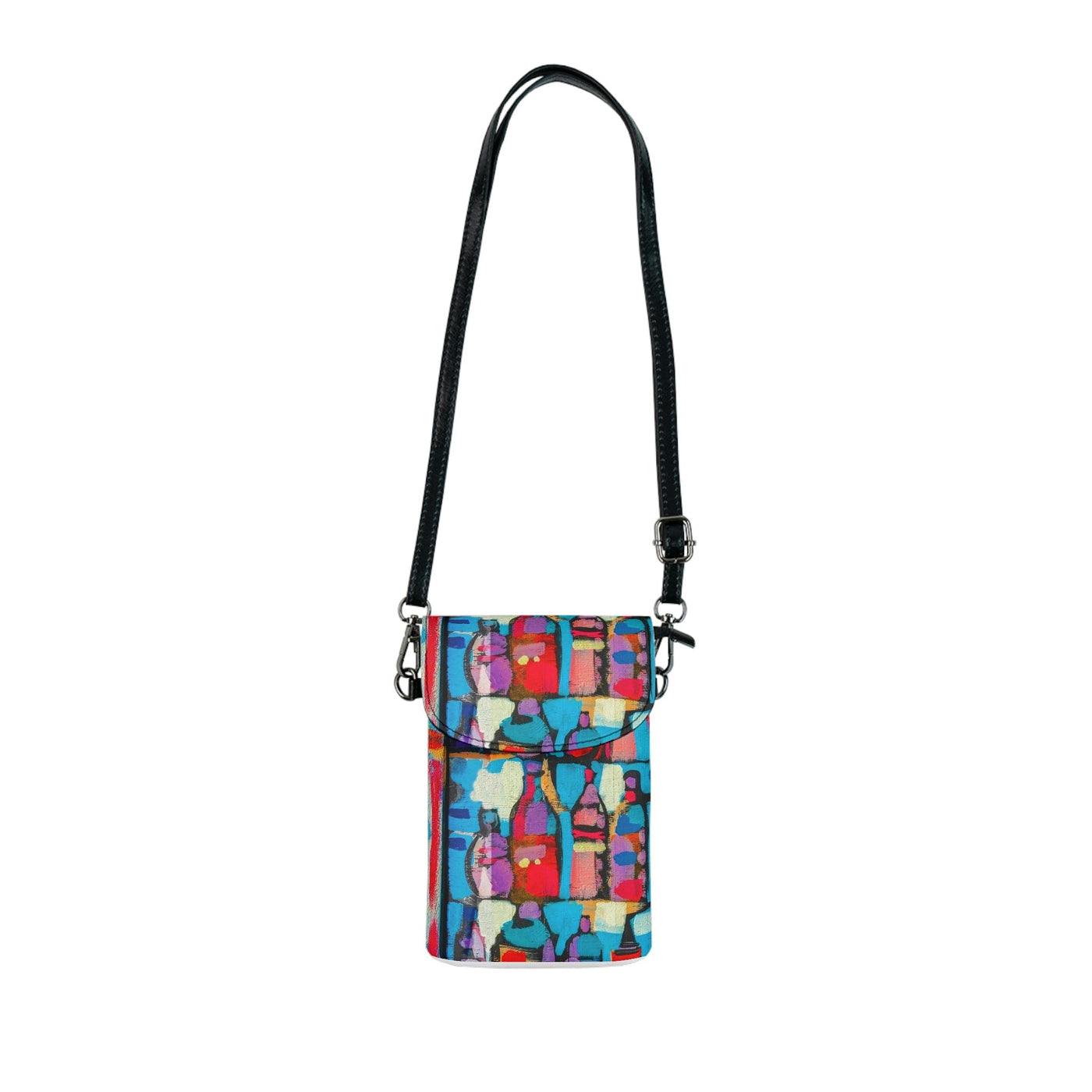 Crossbody Cell Phone Purse Sutileza Smooth Colorful Abstract Print - Bags
