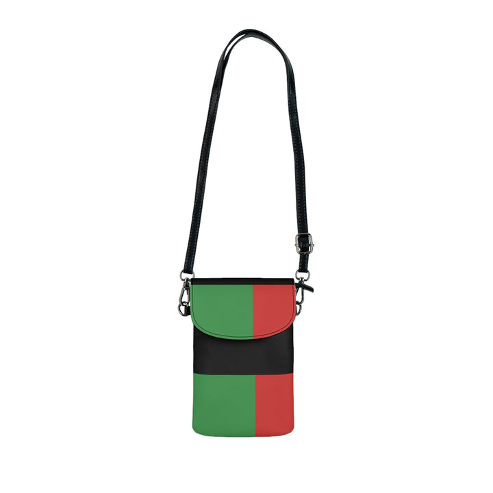 Crossbody Cell Phone Wallet Black Red Green Stripped - Bags | Crossbody Bags