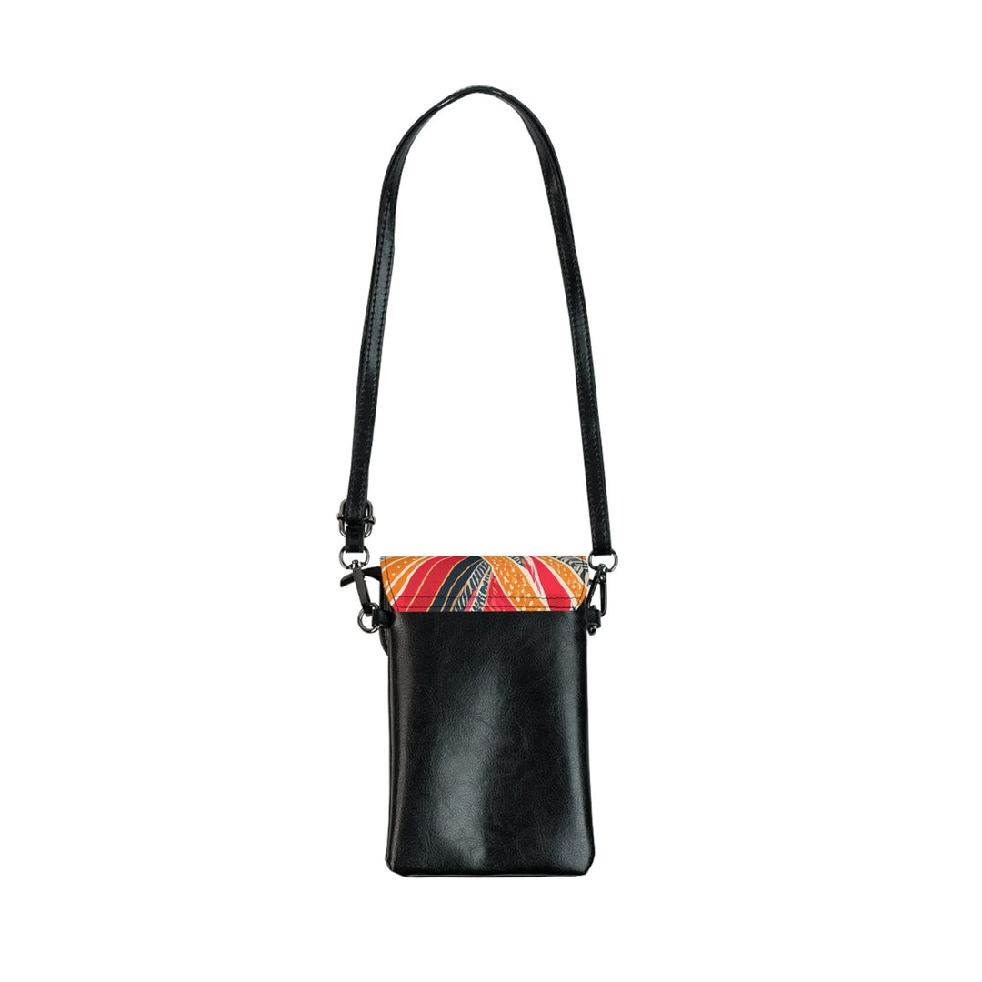 Crossbody Cell Phone Wallet Boho Multicolor Print - Bags/Crossbody Bags