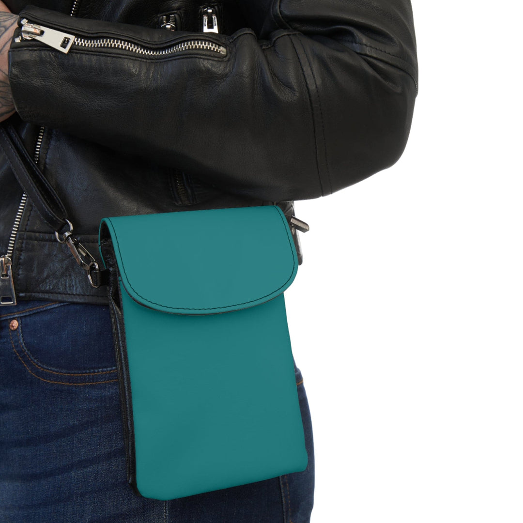 Crossbody Cell Phone Wallet Dark Teal Green - Bags/Crossbody Bags