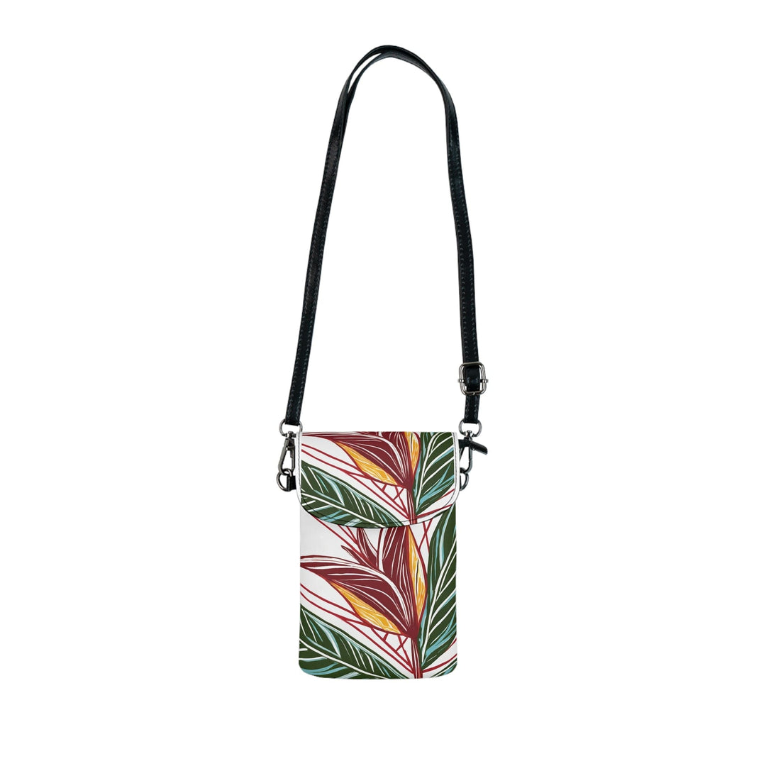 Crossbody Bag Small Cell Phone Purse - Floral Line Art Print 8330 - Bags