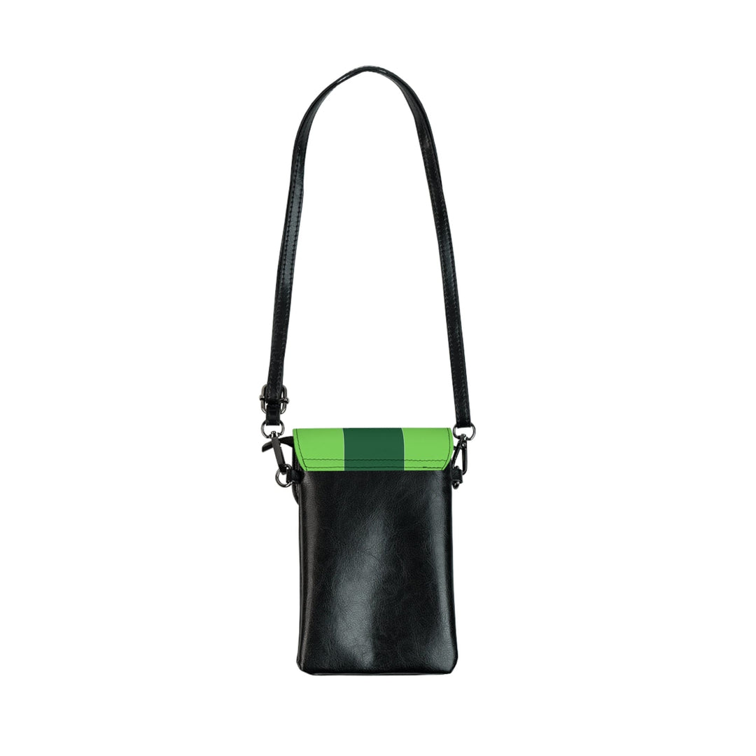 Crossbody Bag - Small Cell Phone Purse - Lime Forest Irish Green Colorblock