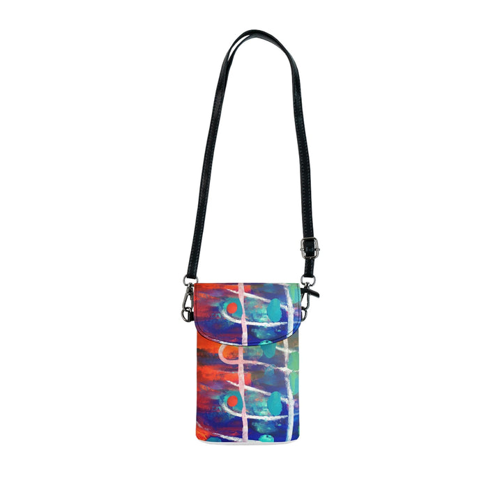 Crossbody Bag Small Cell Phone Purse - Multicolor Abstract Expression Pattern