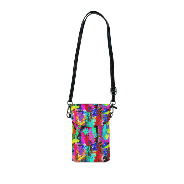 Crossbody Bag Small Cell Phone Purse - Multicolor Abstract Expression Pattern