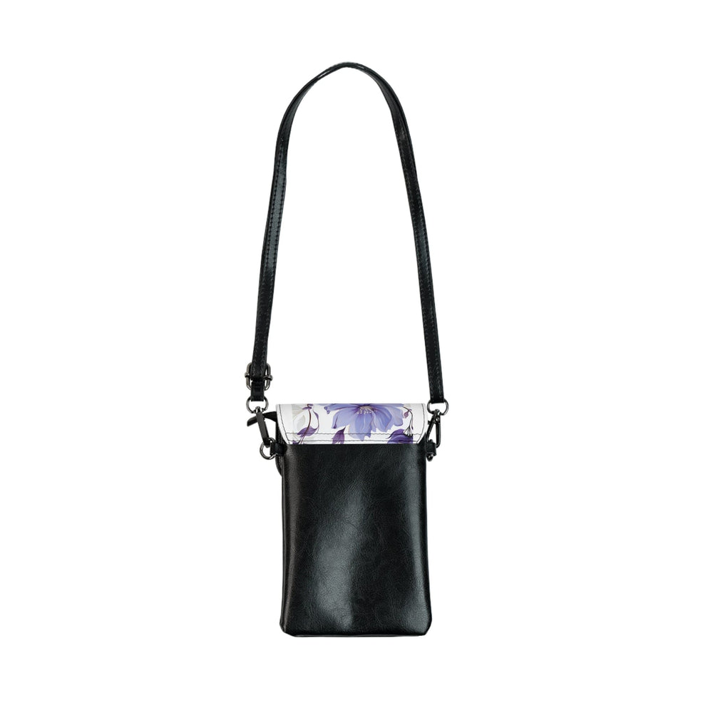 Crossbody Bag Small Cell Phone Purse - Purple and Violet Botanical Blooms: