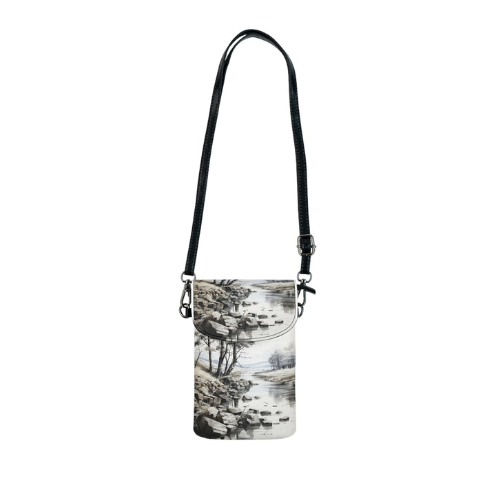 Crossbody Bag Small Cell Phone Purse - Still Waters Watercolor Peaceful Lake