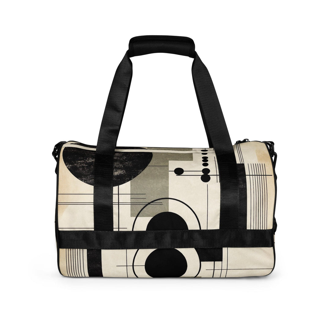 Crossbody Water-resistant Travel Bag - Abstract Black Beige Brown - Bags/Travel