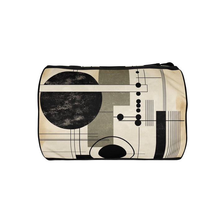 Crossbody Water-resistant Travel Bag - Abstract Black Beige Brown - Bags/Travel