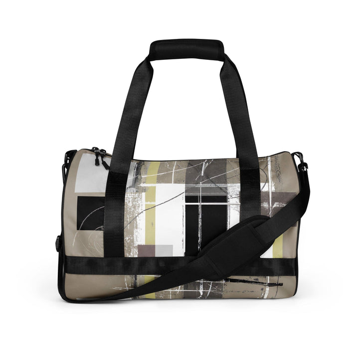 Crossbody Water-resistant Travel Bag - Abstract Brown Geometric Shapes - Bags