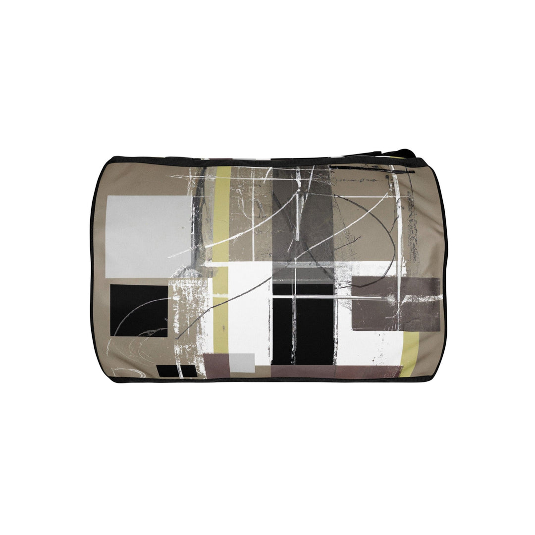 Crossbody Water-resistant Travel Bag - Abstract Brown Geometric Shapes - Bags