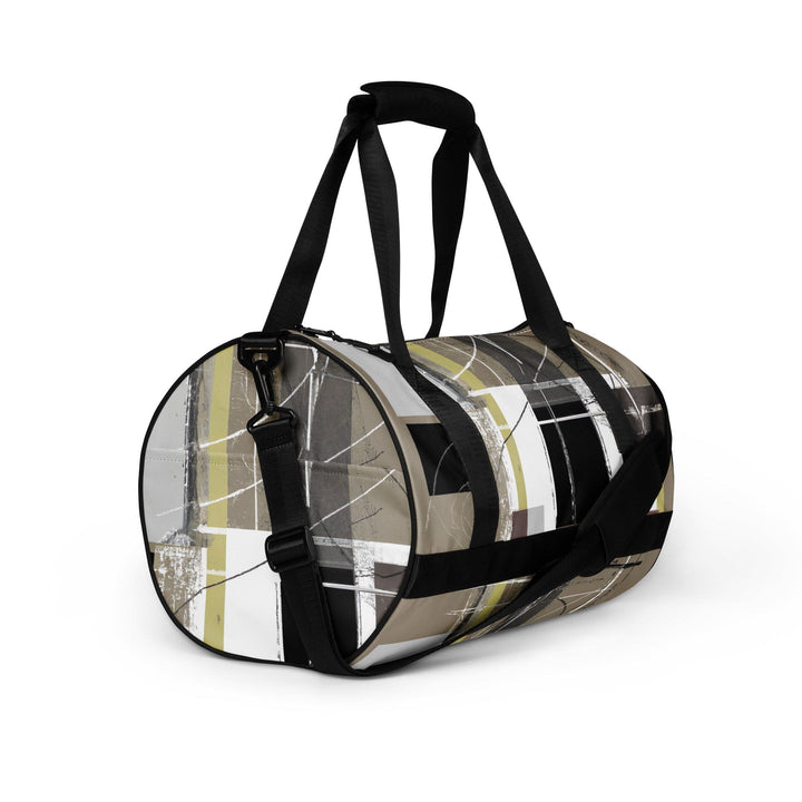 Crossbody Water-resistant Travel Bag - Abstract Brown Geometric Shapes - Bags