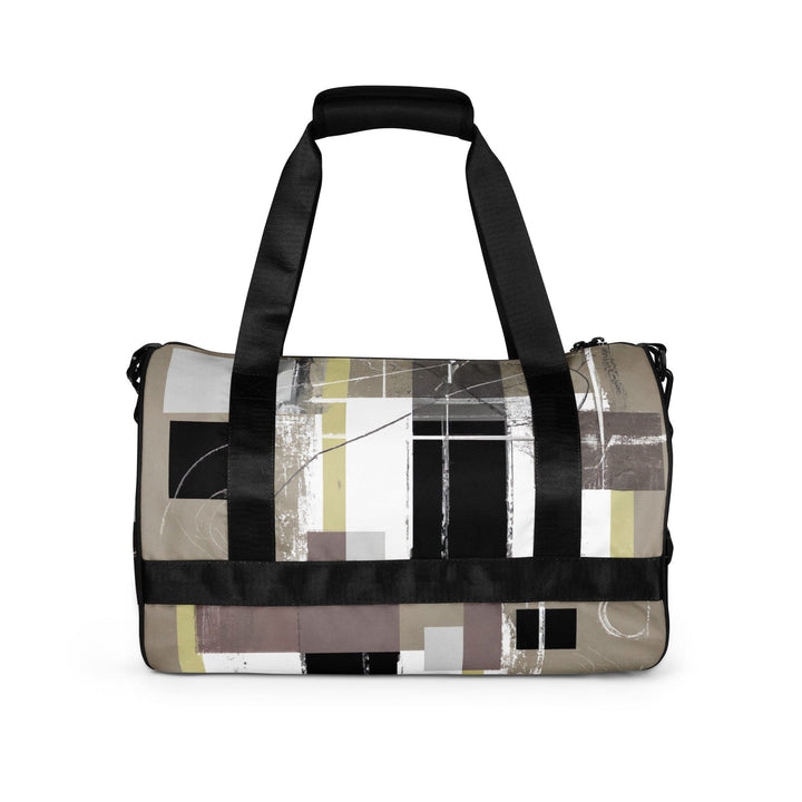 Crossbody Water-resistant Travel Bag - Abstract Brown Geometric Shapes - Bags