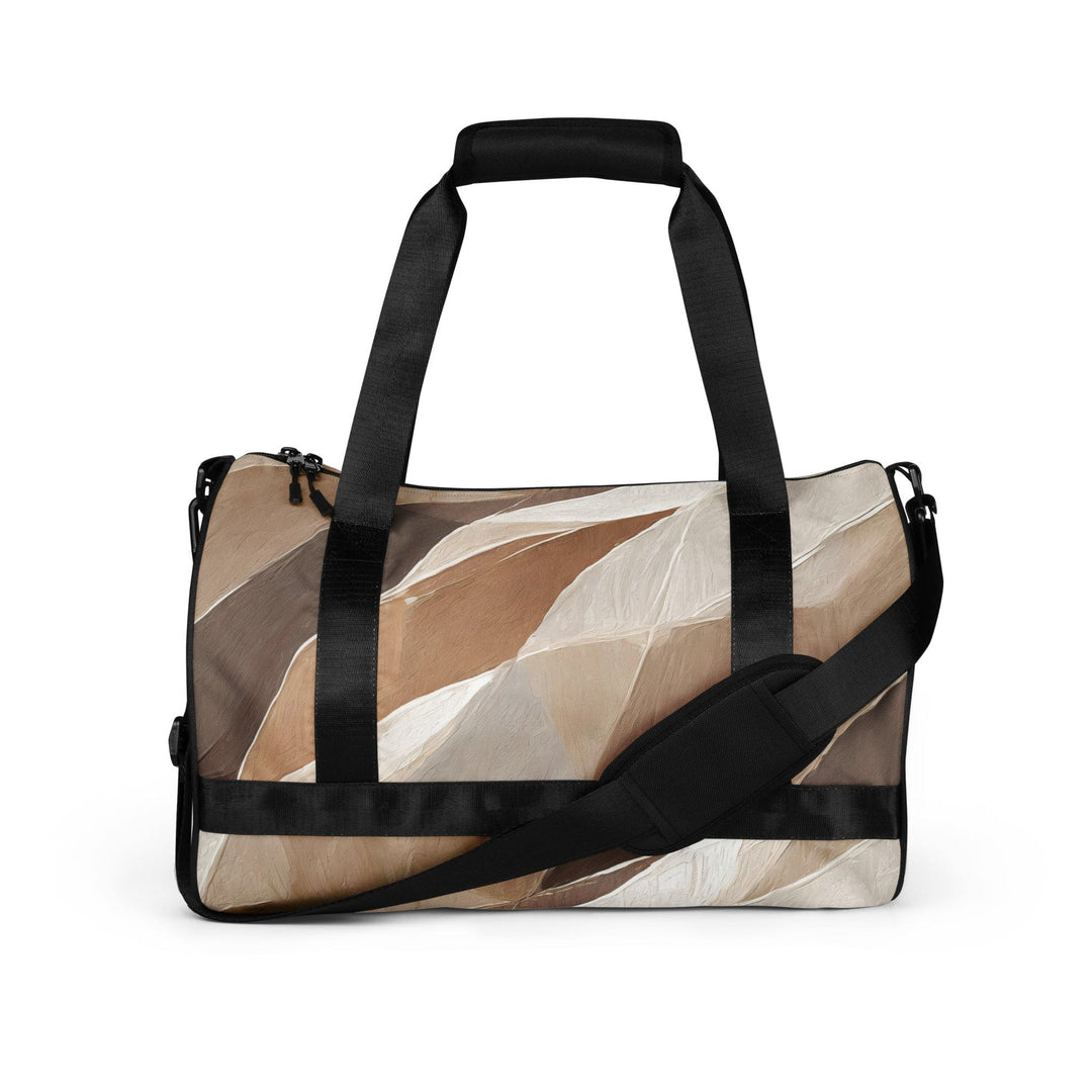 Crossbody Water-resistant Travel Bag - Abstract Taupe Brown Textured - Bags