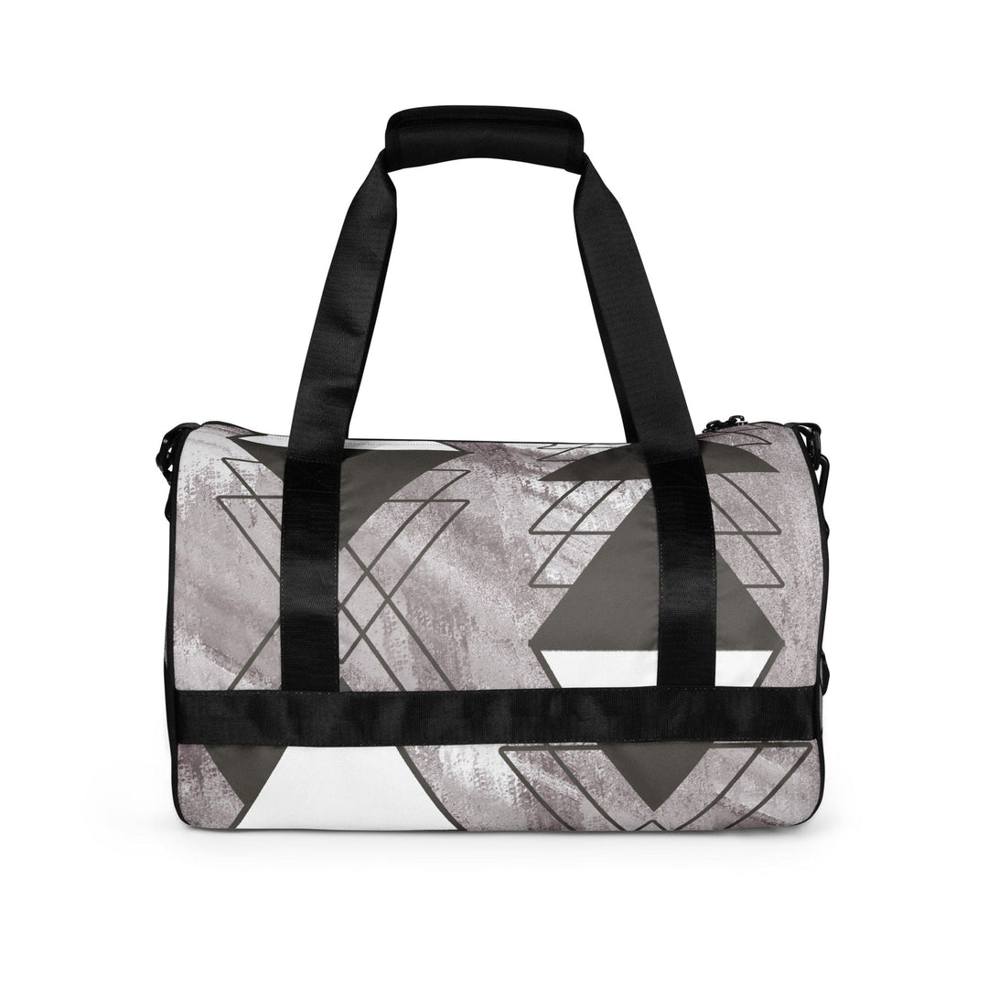 Crossbody Water-resistant Travel Bag Ash Grey and White Triangular - Bags