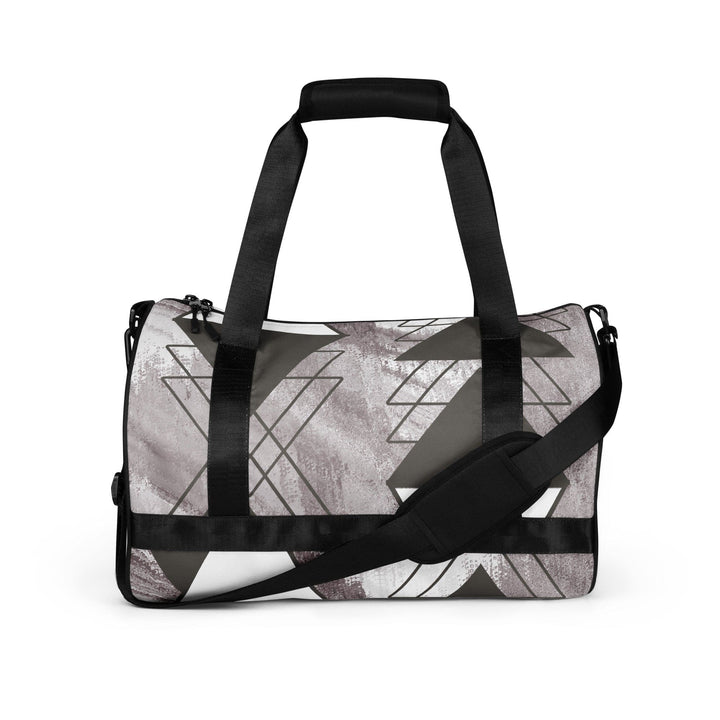 Crossbody Water-resistant Travel Bag Ash Grey and White Triangular - Bags