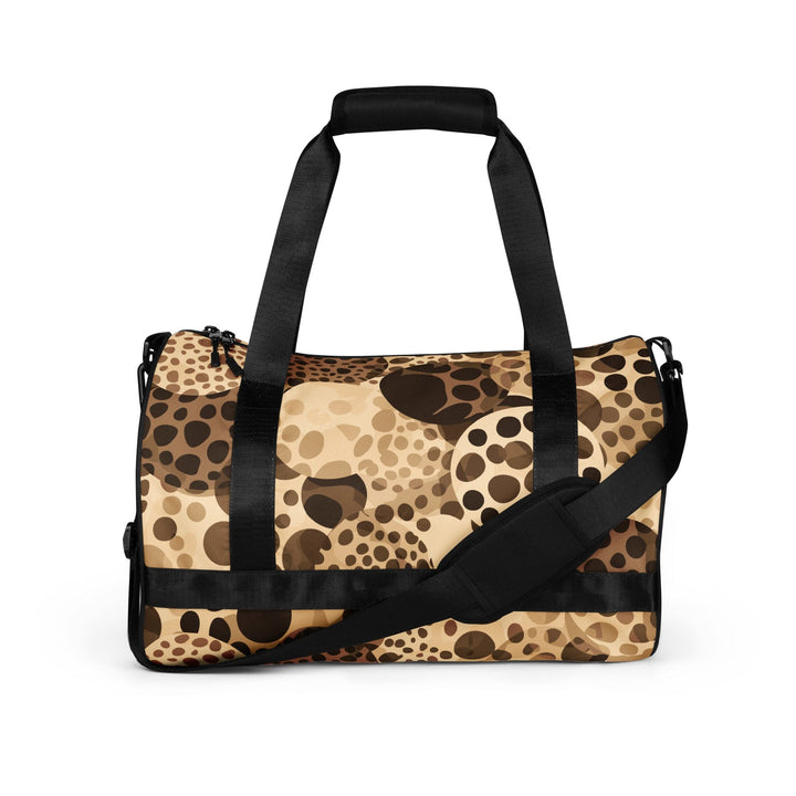 Crossbody Water-resistant Travel Bag Beige and Brown Leopard Spots - Bags