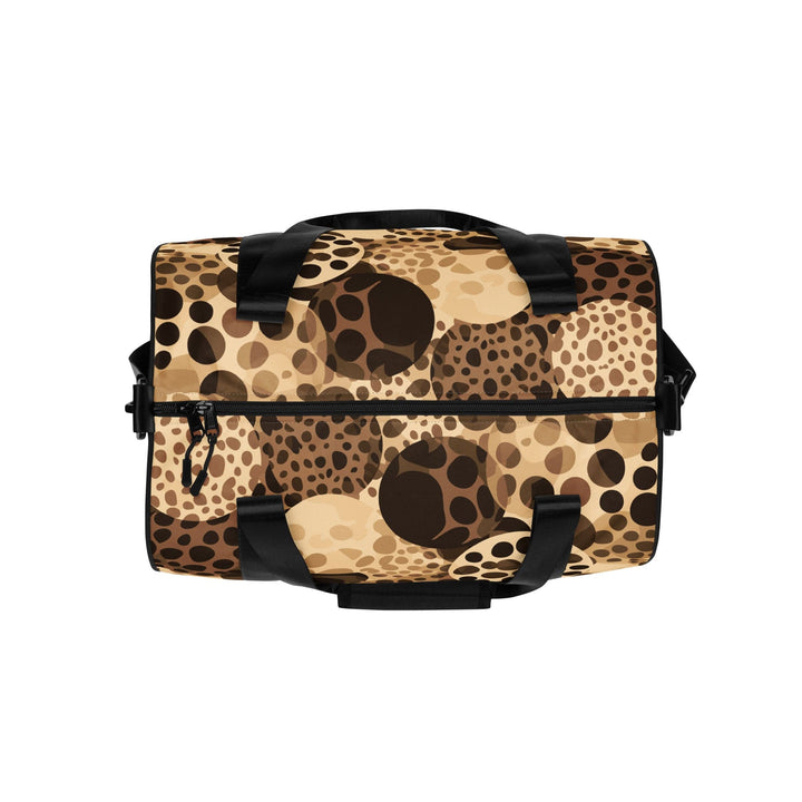 Crossbody Water-resistant Travel Bag Beige and Brown Leopard Spots - Bags