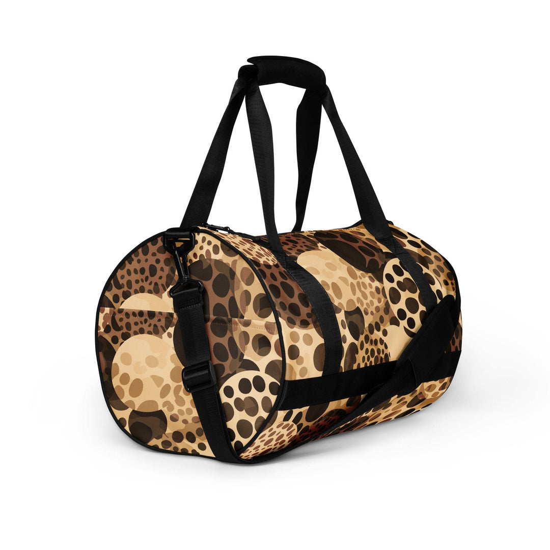 Crossbody Water-resistant Travel Bag Beige and Brown Leopard Spots - Bags