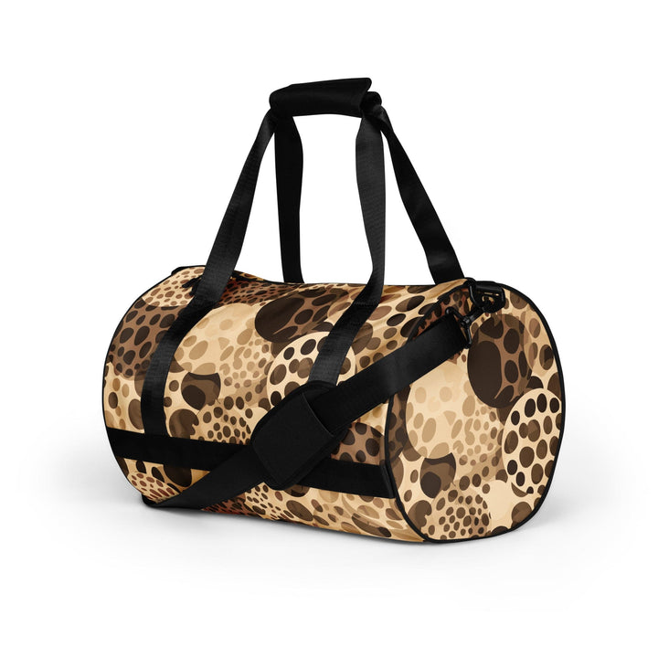 Crossbody Water-resistant Travel Bag Beige and Brown Leopard Spots - Bags