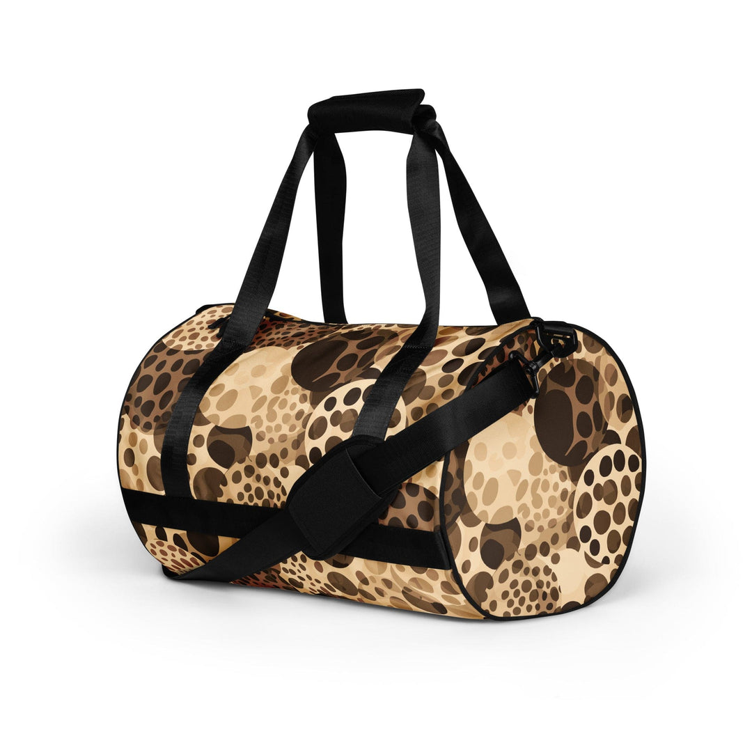 Crossbody Water-resistant Travel Bag Beige and Brown Leopard Spots - Bags