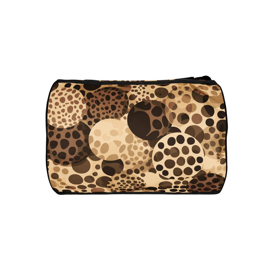 Crossbody Water-resistant Travel Bag Beige and Brown Leopard Spots - Bags