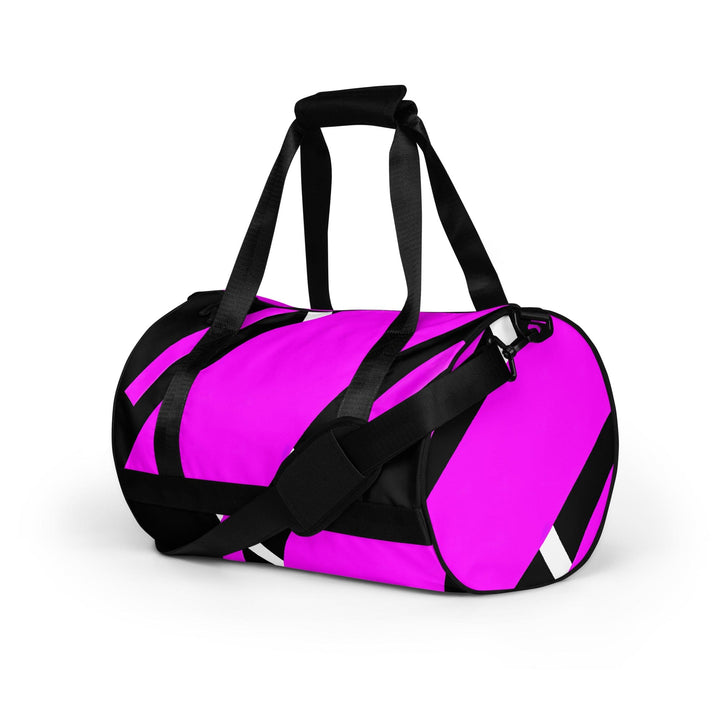 Crossbody Water-resistant Travel Bag - Black and Pink Pattern - Bags/Travel