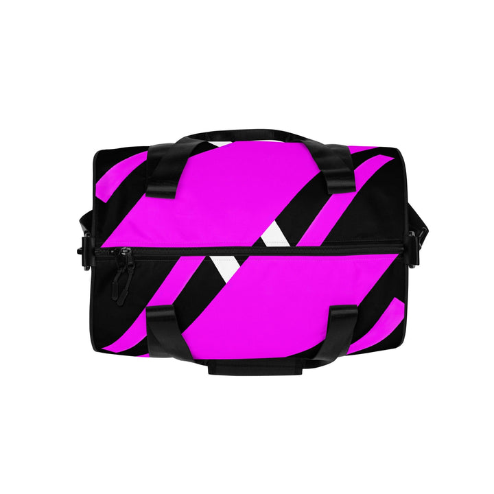 Crossbody Water-resistant Travel Bag - Black and Pink Pattern - Bags/Travel