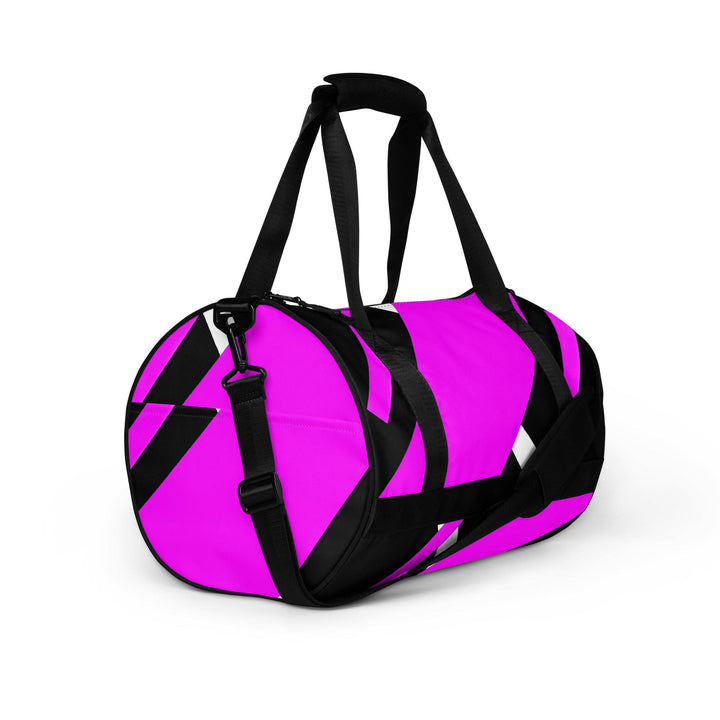 Crossbody Water-resistant Travel Bag - Black and Pink Pattern - Bags/Travel
