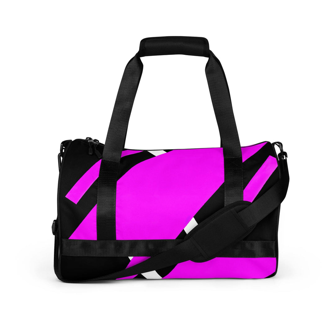 Crossbody Water-resistant Travel Bag - Black and Pink Pattern - Bags/Travel