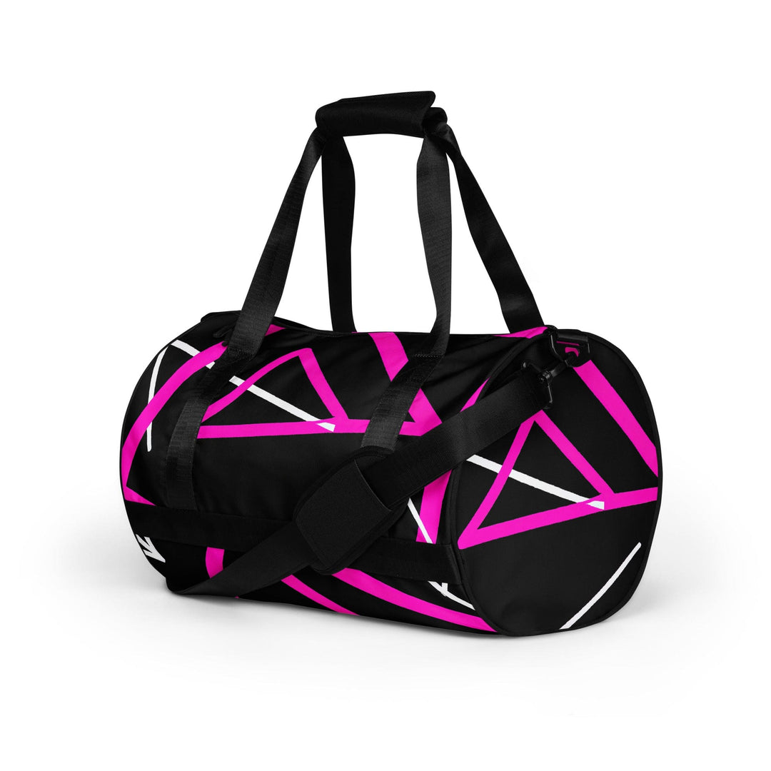 Crossbody Water-resistant Travel Bag Black and Pink Pattern - Bags | Travel