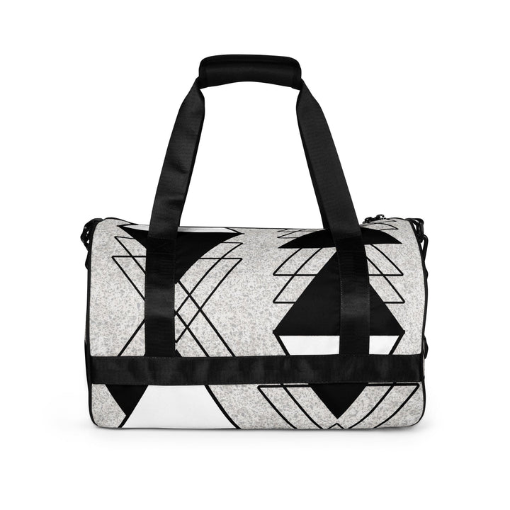 Crossbody Water-resistant Travel Bag - Black and White Ash Grey - Bags/Travel
