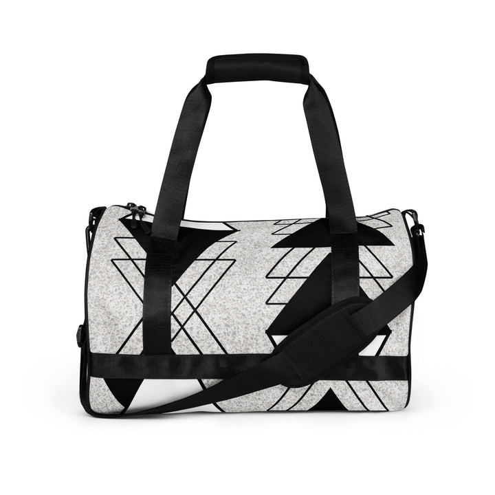 Crossbody Water-resistant Travel Bag - Black and White Ash Grey - Bags/Travel