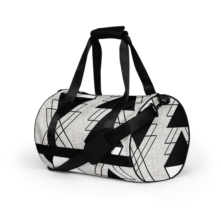 Crossbody Water-resistant Travel Bag - Black and White Ash Grey - Bags/Travel