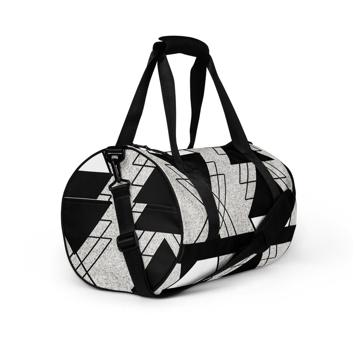 Crossbody Water-resistant Travel Bag - Black and White Ash Grey - Bags/Travel