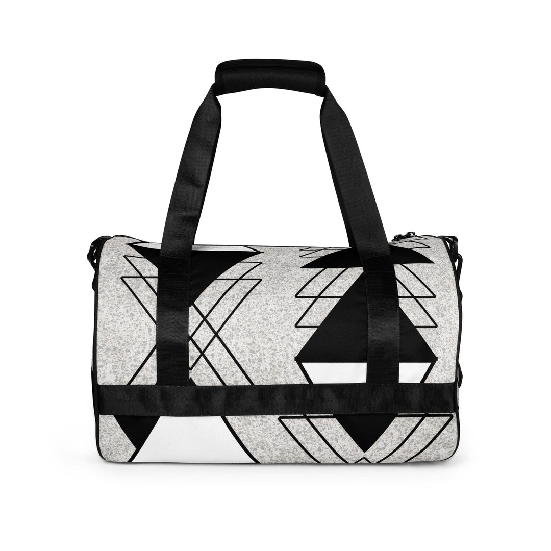 Crossbody Water-resistant Travel Bag - Black and White Ash Grey - Bags/Travel