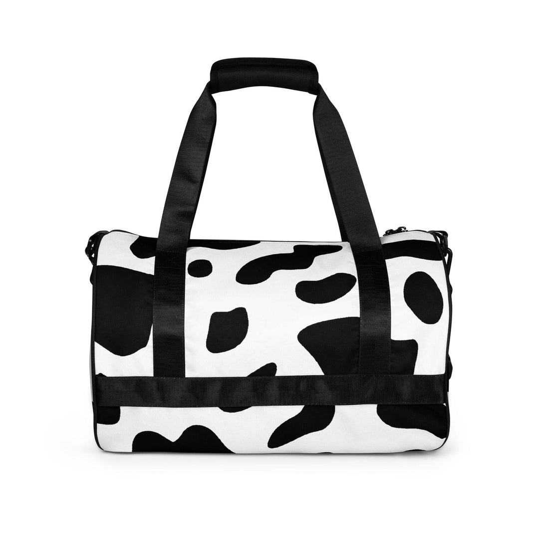 Crossbody Water-resistant Travel Bag Black White Cow Print - Bags | Travel Bags