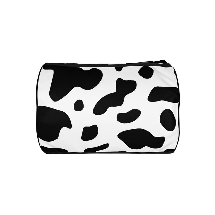 Crossbody Water-resistant Travel Bag Black White Cow Print - Bags | Travel Bags