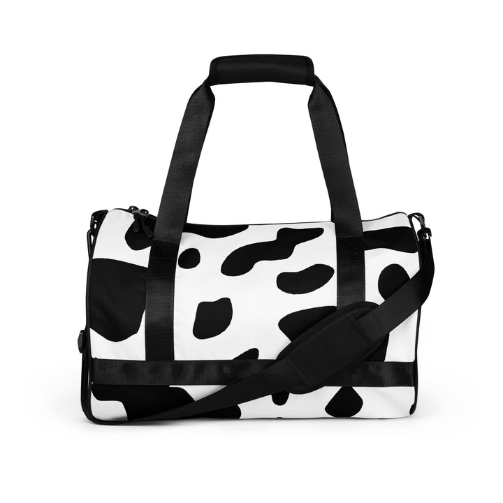 Crossbody Water-resistant Travel Bag Black White Cow Print - Bags | Travel Bags