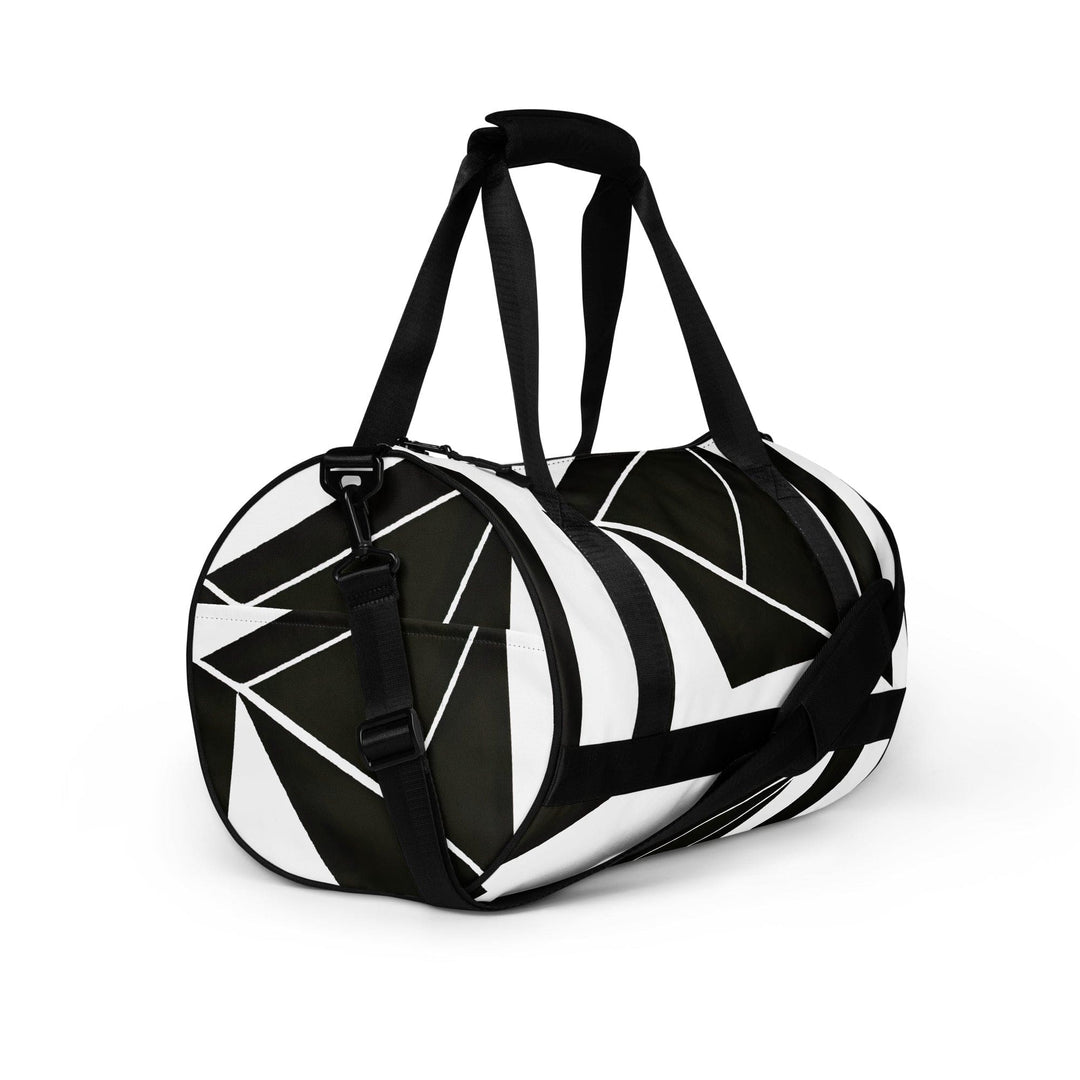 Crossbody Water-resistant Travel Bag Black and White Geometric - Bags | Travel