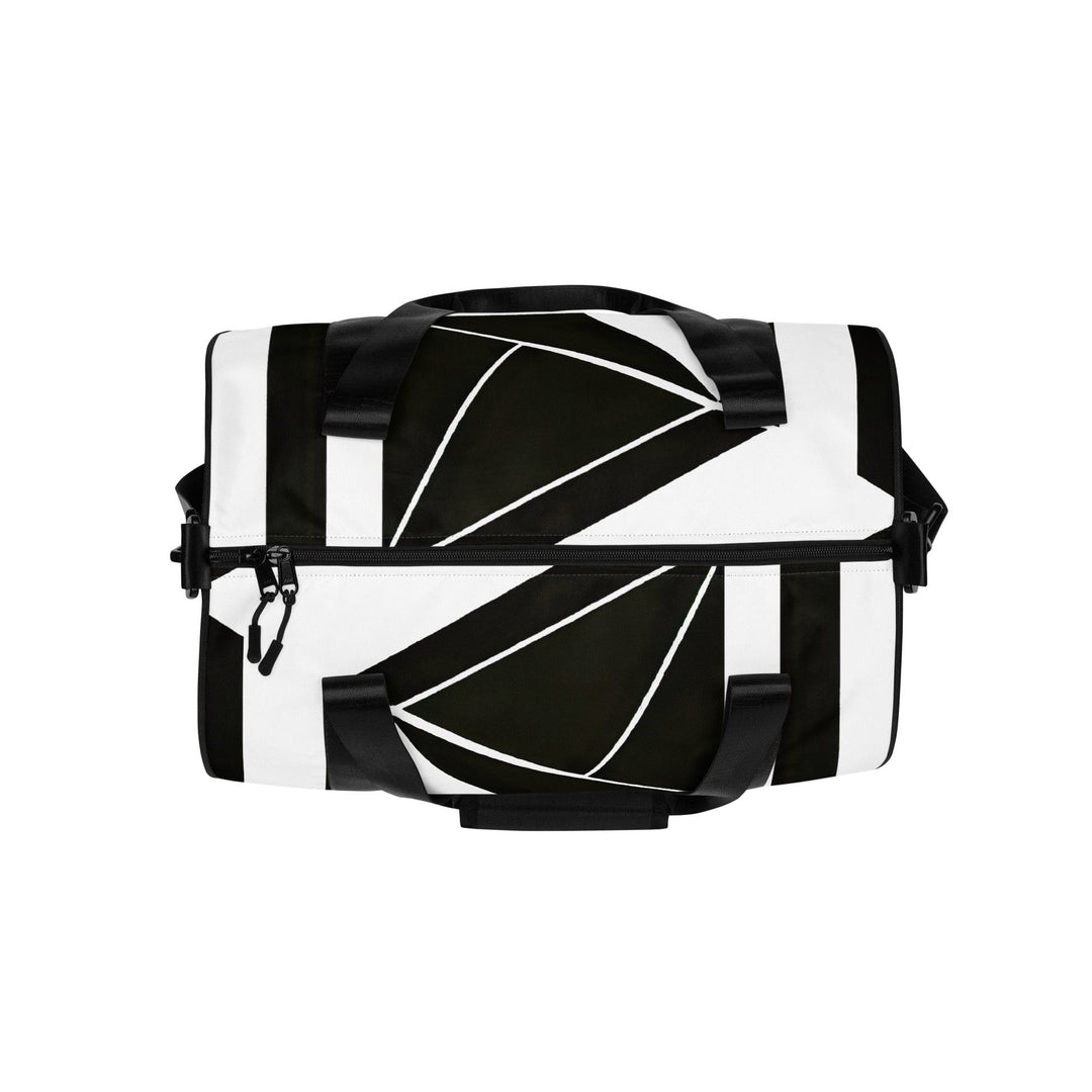 Crossbody Water-resistant Travel Bag Black and White Geometric - Bags | Travel