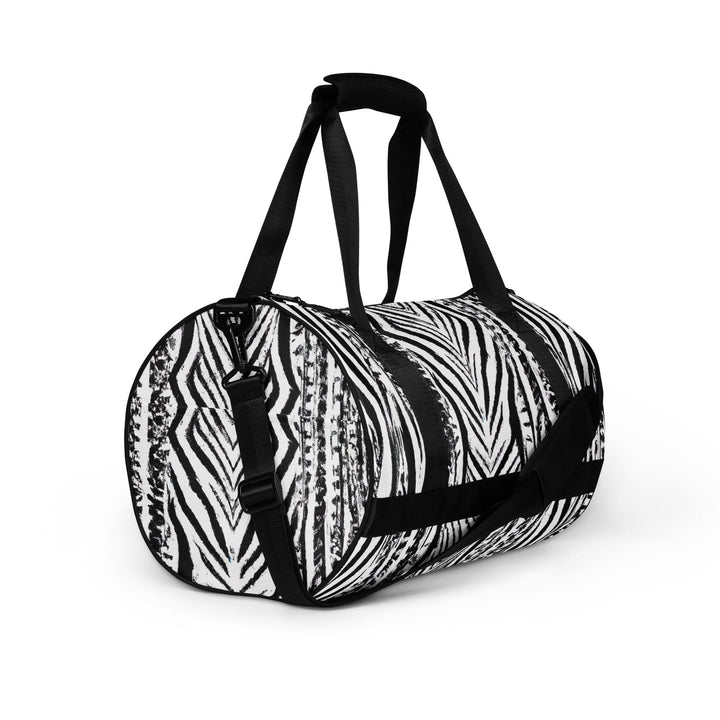 Crossbody Water-resistant Travel Bag Black White Native Print - Bags | Travel