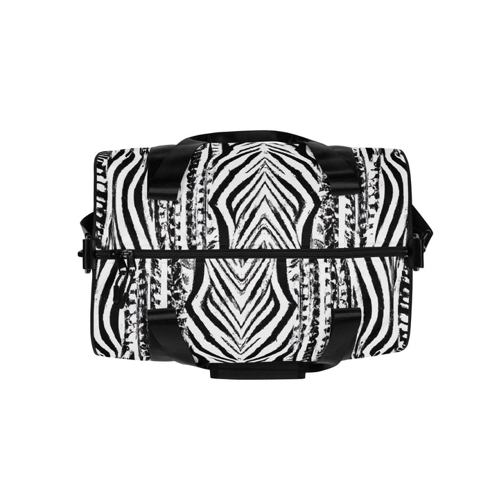 Crossbody Water-resistant Travel Bag Black White Native Print - Bags | Travel