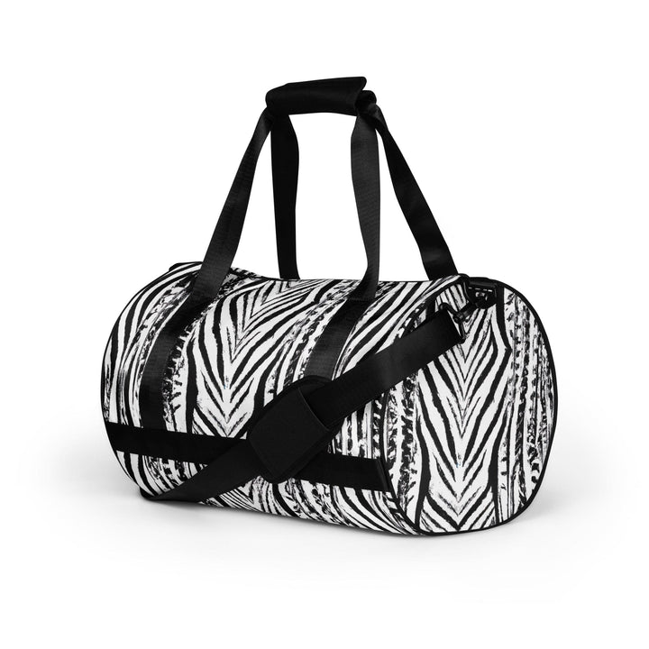 Crossbody Water-resistant Travel Bag Black White Native Print - Bags | Travel