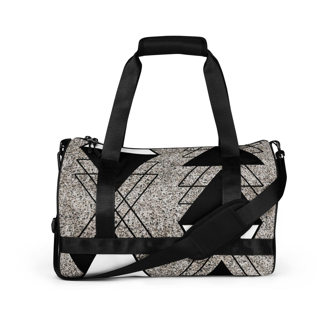 Crossbody Water-resistant Travel Bag Black and White Triangular - Bags | Travel